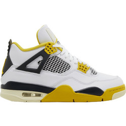 Jordan 4 Retro Γυναικεία Sneakers Μποτάκια Λευκά Κίτρινα AQ9129-101