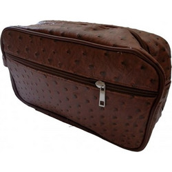 RO Accessories BAG518A Ανδρικό Νεσεσέρ Ταξιδίου με Θήκες Καφέ