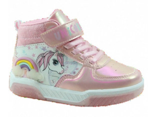 Disney Παιδικά Sneakers Μποτάκια Ροζ Nude S8010093S-0044