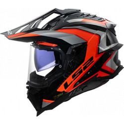 LS2 MX701 Carbon Explorer Frontier II Black Orange Grey Κράνος Μηχανής Full Face 1450gr