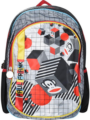 SunCe Paul Frank Medium Σχολική Τσάντα Πλάτης Δημοτικού Γκρι PAF-7420-MULTI