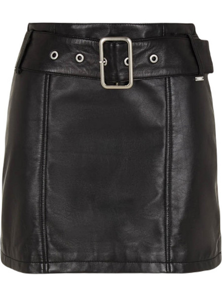 Armani Exchange Μίνι Φούστα Δερματίνη Ψηλόμεση Μαύρη 6RYN50YLP2Z1200