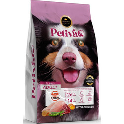 Petiva Dog Food Adult Chicken 12kg + 3kg