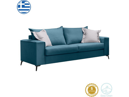 Pakoworld Verona Τριθέσιος Καναπές Μπλε 225x93x100cm 168-000084