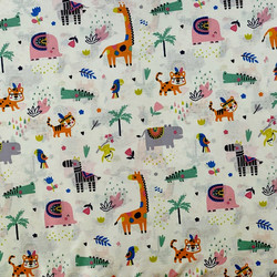 Dimcol Zoo 556 Πάνα Αγκαλιάς Χασέ Πολύχρωμη 80x80cm