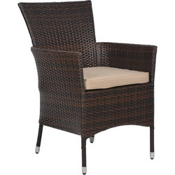 Klikareto Marocco Πολυθρόνα Κήπου Rattan Καφέ 100-00083