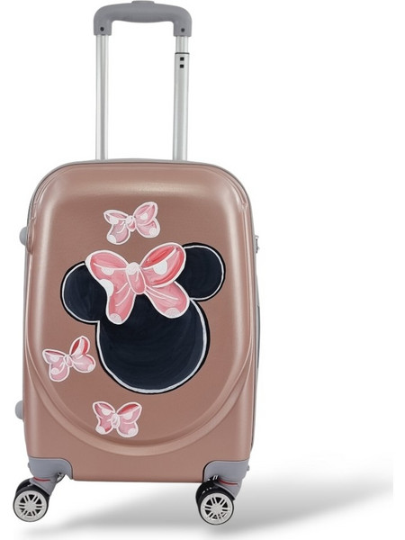 Playbags Collection Baby Miss Mouse PS901-20 Παιδική Βαλίτσα Καμπίνας 55x36x21cm με 4 Ρόδες Ροζ Χρυσή