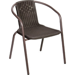 Homeplus Vivia Πολυθρόνα Κήπου Rattan Καφέ 01.02.1001