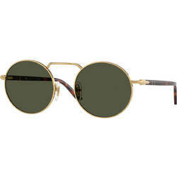 Persol PO1019S 515/31 Ανδρικά Γυαλιά Ηλίου Στρογγυλά Μεταλλικά Χρυσά με Πράσινο Φακό