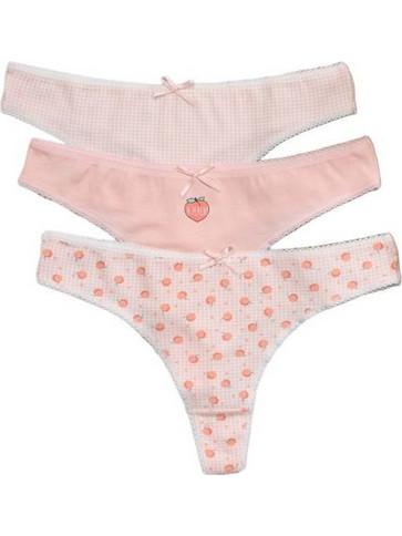 FMS Βαμβακερά Γυναικεία String Σομόν 3Pack 11030-22-066