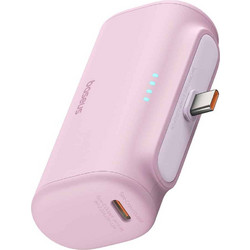 Baseus Compact Series Power Bank 5000mAh 20W με Θύρα USB-C Quick Charge 3.0 & Power Delivery Pink