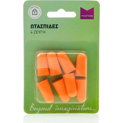 Miltos Ωτοασπίδες Αφρού 8τμχ Πορτοκαλί