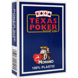 Modiano Texas Poker Τράπουλα Πλαστική Μπλε 01.01.825