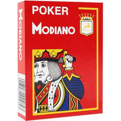 Modiano Texas Poker Τράπουλα Πλαστική Κόκκινη 01.01.826
