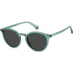 Polaroid Eyewear PLD6233/S 1ED/M9 Ανδρικά Γυαλιά Ηλίου Στρογγυλά Κοκάλινα Μπλε με Μαύρο Φακό
