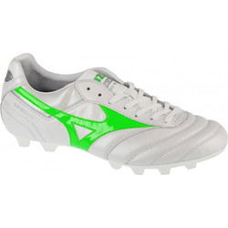 Mizuno Morelia II Japan FG P1GA250137 Ποδοσφαιρικά Παπούτσια με Τάπες Λευκά Πράσινα