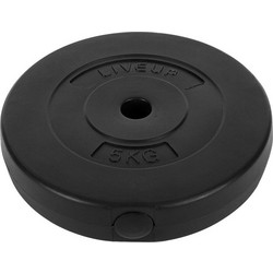 LiveUp Δίσκος Πλαστικοποιημένος 5kg Φ28mm