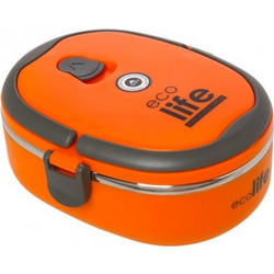 Ecolife 33-FC-9081 Δοχείο Φαγητού Θερμός Inox 800ml Πορτοκαλί