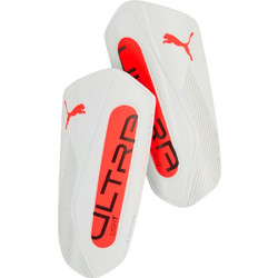 Puma Ultra Light Strap Επικαλαμίδες Ποδοσφαίρου Λευκές Πορτοκαλί 030992-01
