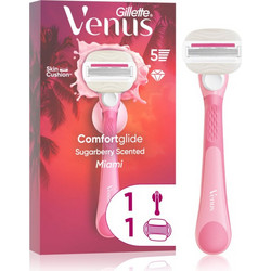 Gillette Venus ComfortGlide Sugarberry Miami Γυναικείο Ξυραφάκι με Ανταλλακτικές Κεφαλές με 5 Λεπίδες & Λιπαντική Ταινία 1τμχ