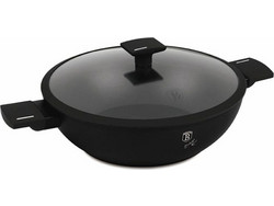 Berlinger Haus Black Collection Wok Αλουμινίου Αντικολλητικό Titanium Επίστρωση με Καπάκι 30cm BH-8182