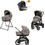 Inglesina Aptica XT Quattro 2025 Darwin Recline Καρότσι Μωρού 3 σε 1 Tundra Beige Nero