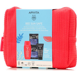 Apivita Bee Sun Safe Dry Touch Invisible SPF50 50ml + Black Detox Cleansing Gel 50ml + Sea Lavender Face Mask 2x8ml
