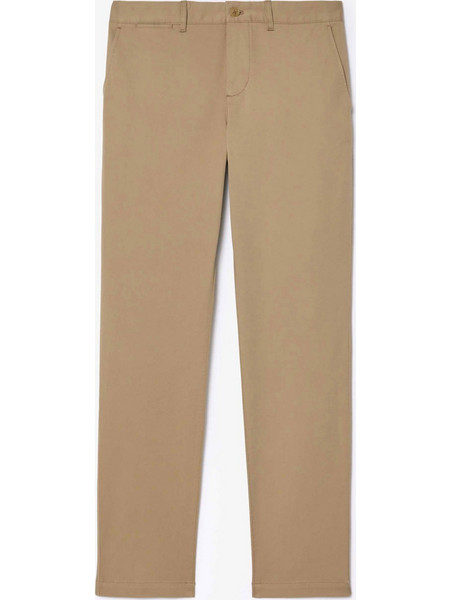 Lacoste Ανδρικό Παντελόνι Chino Ελαστικό Slim Εφαρμογή Μπεζ 3HH3463-C88
