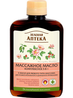 Green Pharmacy Complex 5 In 1 Λάδι Μασάζ 200ml