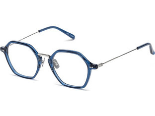 Belstaff ALBEE-II-AZUL Ανδρικός Σκελετός Γυαλιών Οράσεως Κοκάλινος Μεταλλικός Ασημί Μπλε