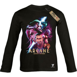 Takeposition Arcane League of Legent Παιδικό T-Shirt Μακρυμάνικο Μαύρο 814-4779