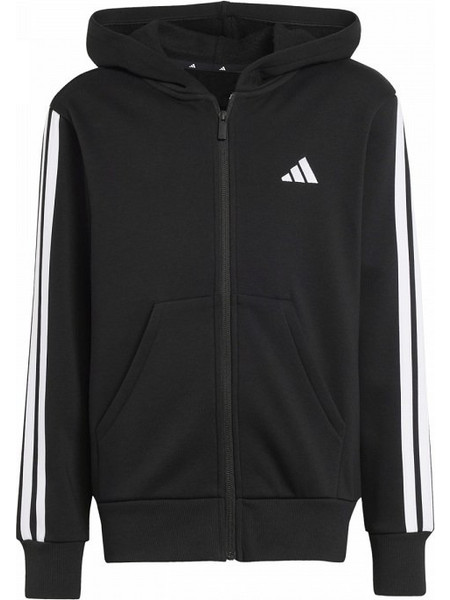Adidas Παιδική Ζακέτα Φούτερ με Κουκούλα και Φερμουάρ Μαύρη JD6494