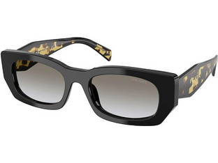 Prada PRB05S 3890A7 Γυναικεία Γυαλιά Ηλίου Πολυγωνικά Κοκάλινα Μαύρα με Μαύρο Degradee Φακό