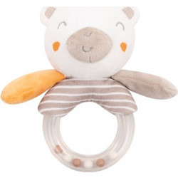 KikkaBoo My Teddy Υφασμάτινη Κουδουνίστρα Κρίκος για Νεογέννητα