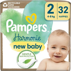 Pampers Harmonie Πάνες No2 4-8kg 32τμχ