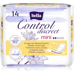 Bella Control Discreet Mini Σερβιέτες Ακράτειας 2 Σταγόνες 14τμχ