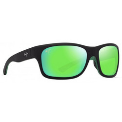 Maui Jim GM681-02A Ανδρικά Γυαλιά Ηλίου Ορθογώνια Μαύρα με Πράσινο Φακό