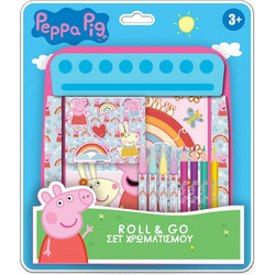 Peppa Pig Roll & Go Σετ Ζωγραφικής 24.5x21cm 12τμχ