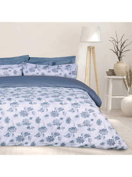 Das Home Σετ Σεντόνια Μονά Βαμβακερά 170x260 Happy 9672 Blue