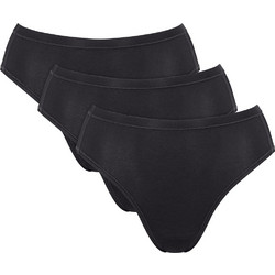 Sloggi Go Daily Βαμβακερά Γυναικεία Slip Μαύρα 3Pack 10222331-0004