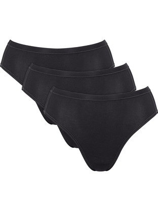 Sloggi Go Daily Βαμβακερά Γυναικεία Slip Μαύρα 3Pack 10222331-0004
