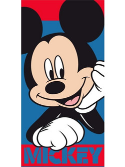 Aymax Mickey Mouse Παιδική Πετσέτα Θαλάσσης Μπλε Κόκκινη 70x140cm