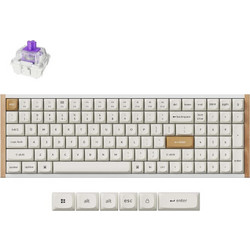Keychron K4 HE Special Edition Ασύρματο Μηχανικό Gaming Πληκτρολόγιο με Gateron Double-Rail Magnetic Nebula Διακόπτες RGB White