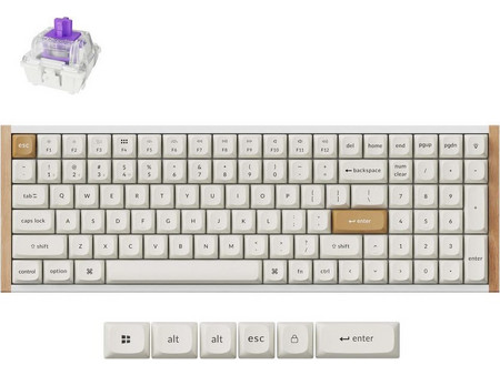 Keychron K4 HE Special Edition Ασύρματο Μηχανικό Gaming Πληκτρολόγιο με Gateron Double-Rail Magnetic Nebula Διακόπτες RGB White