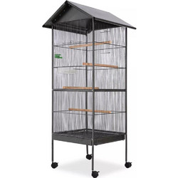 vidaXL Κλουβί Πτηνών 66x66x155cm 170409