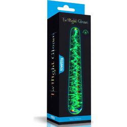 Lovetoy Glow In The Dark Twilight Gleam Γυάλινο Dildo Πράσινο
