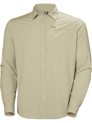 Helly Hansen Ανδρικό Πουκάμισο Βαμβακερό Μακρυμάνικο Κανονική Γραμμή Μπεζ 63167-463