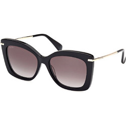 Max Mara MM0101 01B Γυναικεία Γυαλιά Ηλίου Πεταλούδα Μαύρο Χρυσό με Μωβ Degradee Φακό