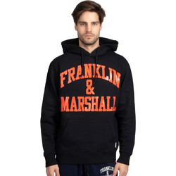 Franklin & Marshall Ανδρικό Φούτερ με Κουκούλα & Τσέπες Μαύρο JM5010.000.2004P01-998