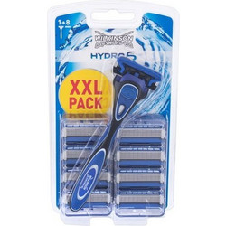 Wilkinson Sword Hydro 5 Ξυραφάκι με Ανταλλακτικές Κεφαλές με 5 Λεπίδες & Λιπαντική Ταινία + Ανταλλακτικά Ξυραφάκια 8τμχ
